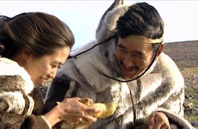 The first feature film ever to be written, directed and acted entirely in Inuktitut, set over five centuries in the past, shows us both a legend and lives.