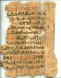 The beginning of the ancient Egyptian 'Loyalist teaching' originally inscribed in stone, but later copied in hieratic script onto papyrus