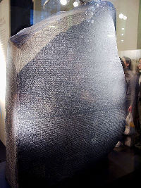 The Rosetta Stone on display